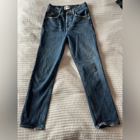 Agolde Riley High Rise Straight Crop Jeans - Picture 2 of 4